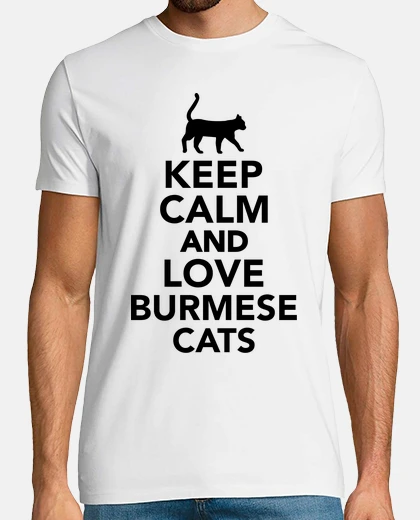 Tee-shirt garder le calme et l'amour des chats birmans