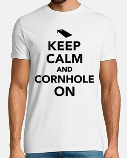 gardez le calme et cornhole sur