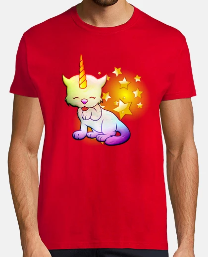 Camiseta gaticornio con estrellas