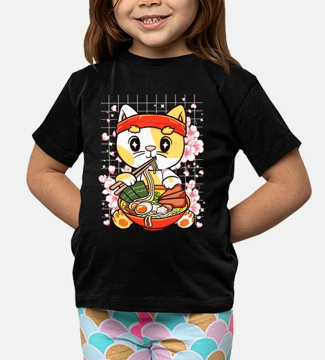 Ropa Gatito Comiendo Ramen Kawaii Otaku Mango Anime Gatos Japón Dulce