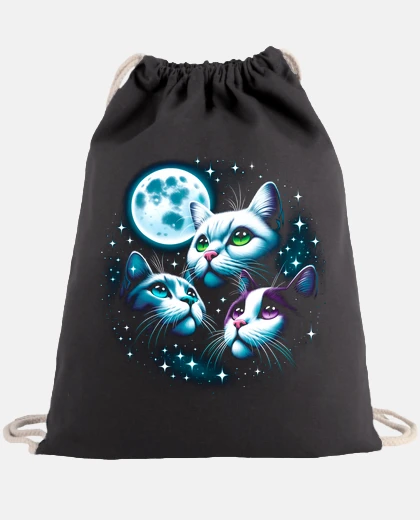 Bolsa Gatitos a La Luz de la Luna Llena Gatos