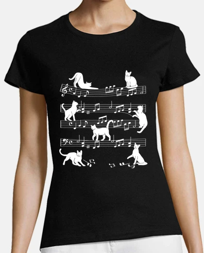 Playera Gatitos Partitura Gatos Música