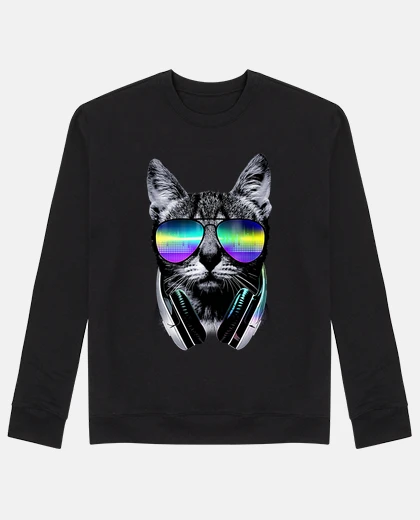 Sudadera gato amante de la música