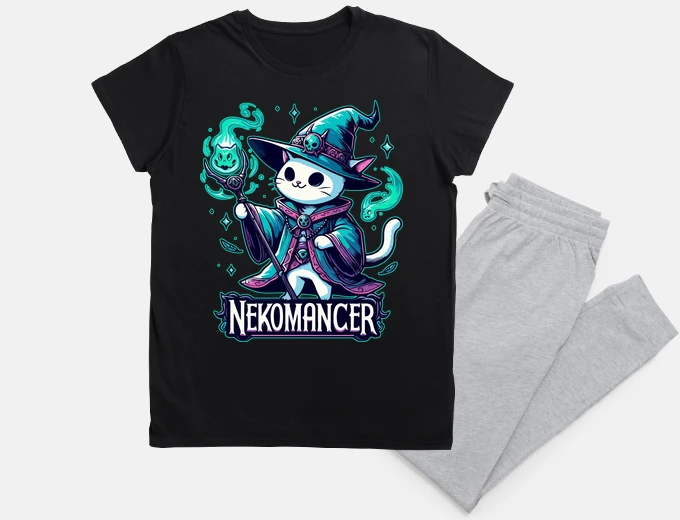 Pijama Gato blanco kawaii nekomancer