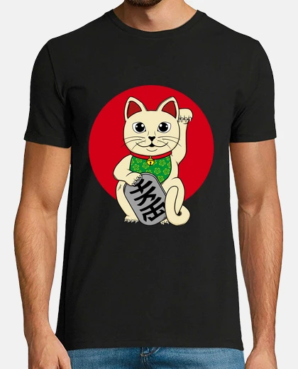 Playera gato chino de la suerte