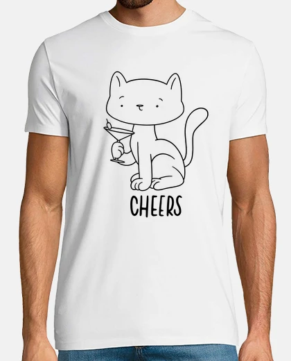 Camiseta gato coctel