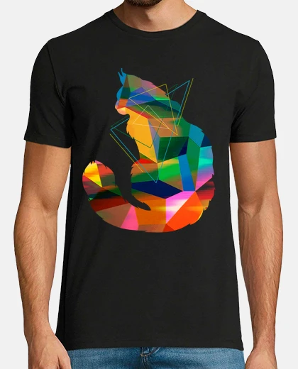 Playera gato del cubismo