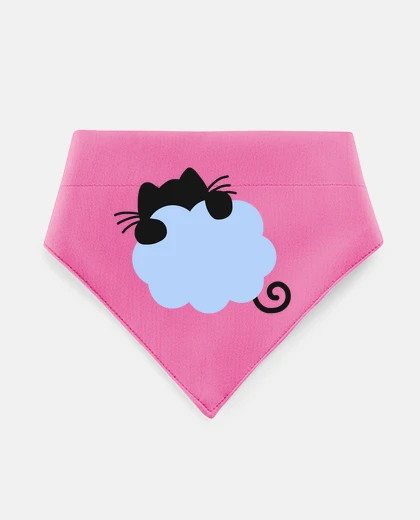 Mascotas gato en nube azul