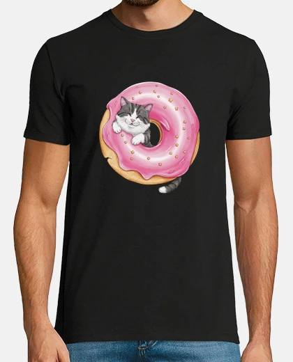 Playera gato en una dona