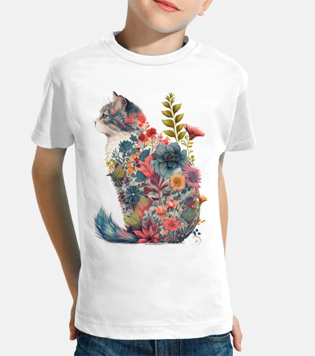 Ropa gato flores barroco estilo boho art figurilla felpa garras