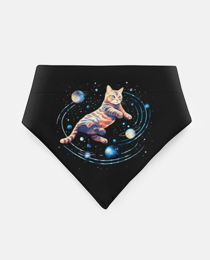 Mascotas Gato Flotando en el Espacio Planetas