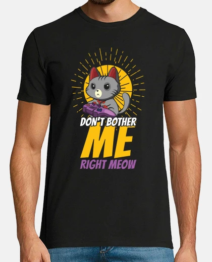 Camiseta gato kawaii jugando amante de los video