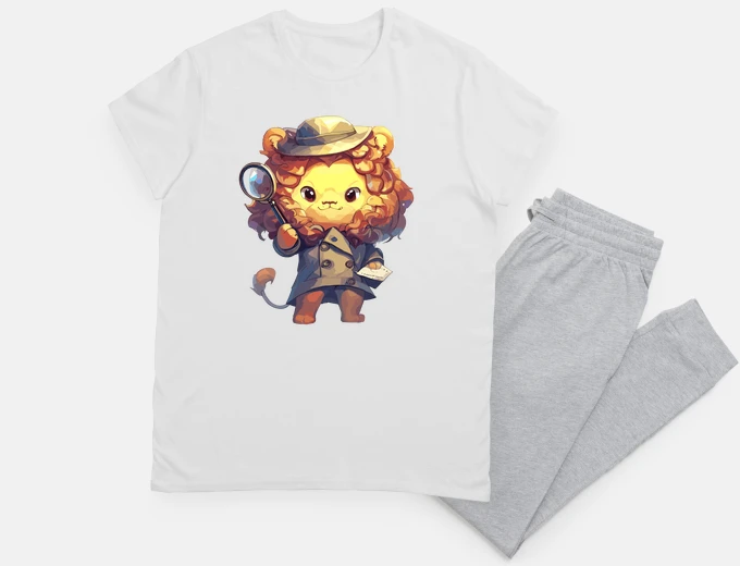 Pijama gato león detective kawaii