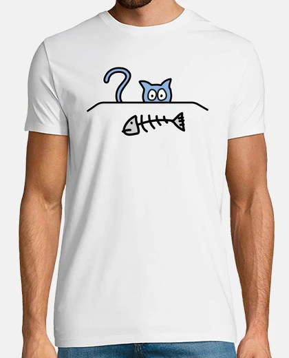 Camiseta Gato mirando una raspa