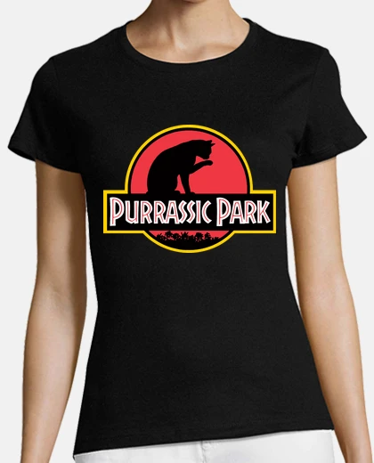 Playera gato purrassic - idea divertida del regalo de los amantes de los gatos