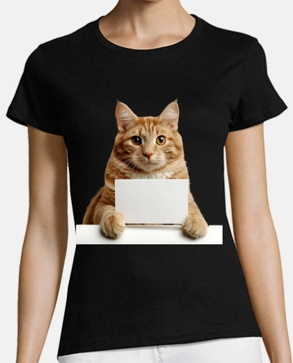 Playera gato rojo para personalizar en el sitio