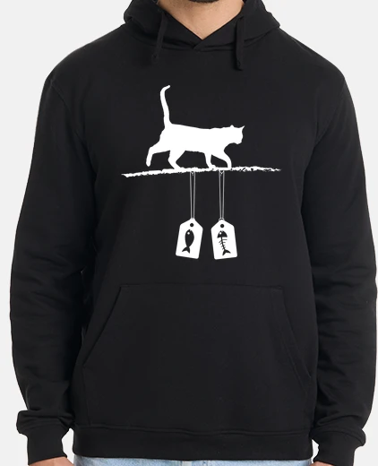 Sudadera gato silueta - etiquetas de venta de pe