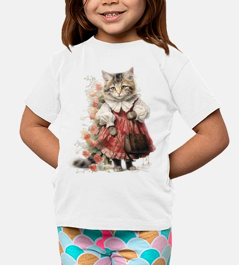 Ropa gato vestido vintage estilo cottagecore