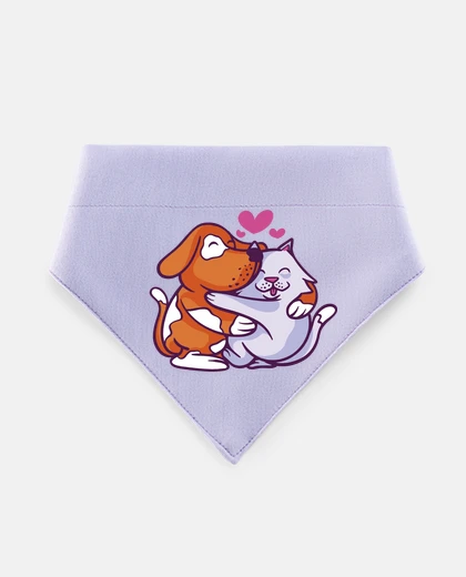 Mascotas gato y perro abrazos tierno romántico