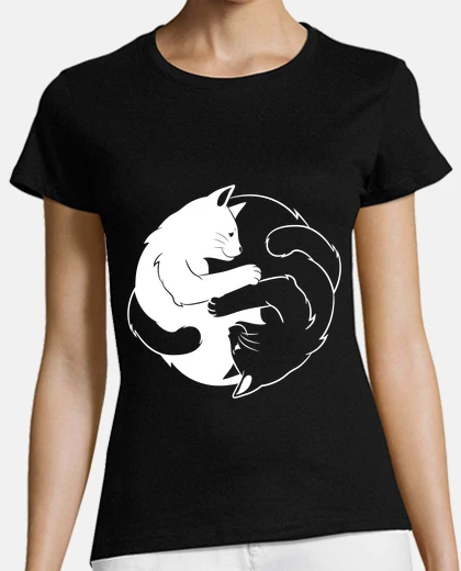 Playera gato ying yang para los amantes de los 