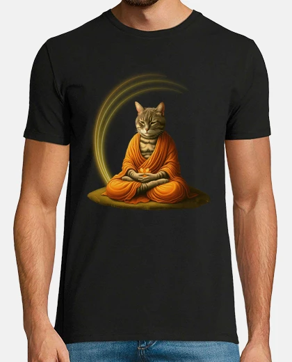 Camiseta Gato Zen Meditando