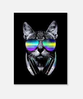gato amante de la música