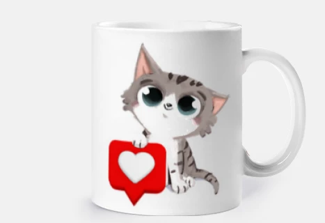 gato con corazon