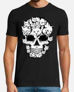 gato de calavera de halloween