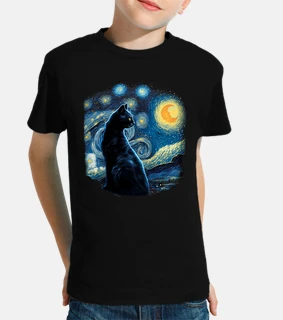 Gato Noche Luna Pintura Van Gogh