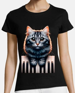 Gato Toca El Piano Gatito Música Pianis