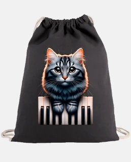 Gato Toca El Piano Gatito Música Pianis