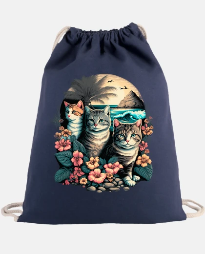 Bolsa Gatos Surferos en Playas de Hawái