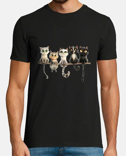 T-shirt gatti bianchi