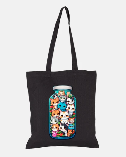 Borsa gatti in un barattolo borsa da spiaggia alla moda