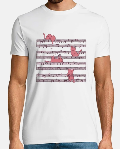 T-shirt gatti spartiti musicali