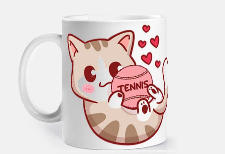 Tazza Gattino con Pallina da Tennis Gatto