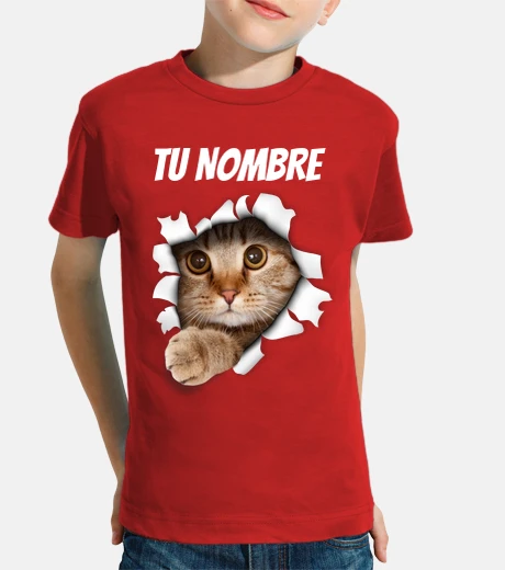 Abbigliamento gattino divertente strappato gatto personalizzato
