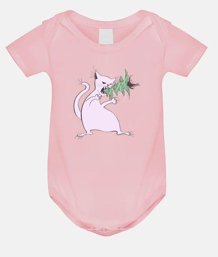 Abbigliamento gatto bianco divertente mangia l39alber