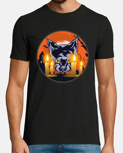 T-shirt gatto dell39ora delle streghe
