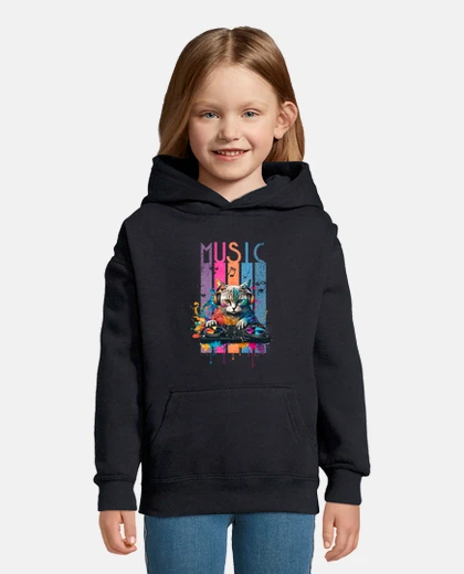 Abbigliamento gatto di musica retrò dj - colorato