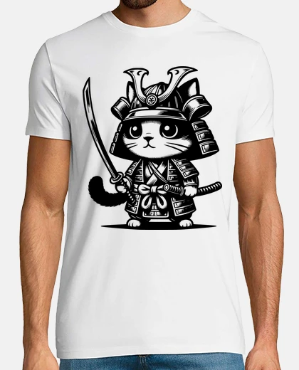 T-shirt gatto ito samurai con kat ana