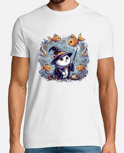 T-shirt gatto mago