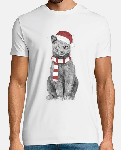 T-shirt gatto natale