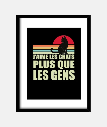 Quadro gatto nero vintage  regalo per fan di g