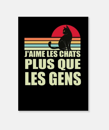 Stampa gatto nero vintage  regalo per fan di g