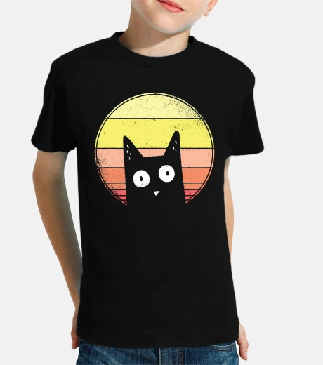 Abbigliamento gatto nero vintage retrò al chiaro di l
