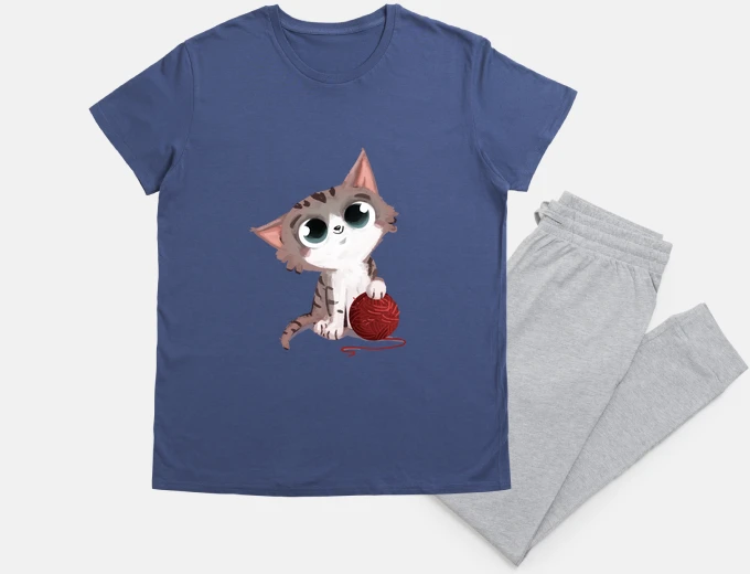 Pigiama gatto o palla di l ana