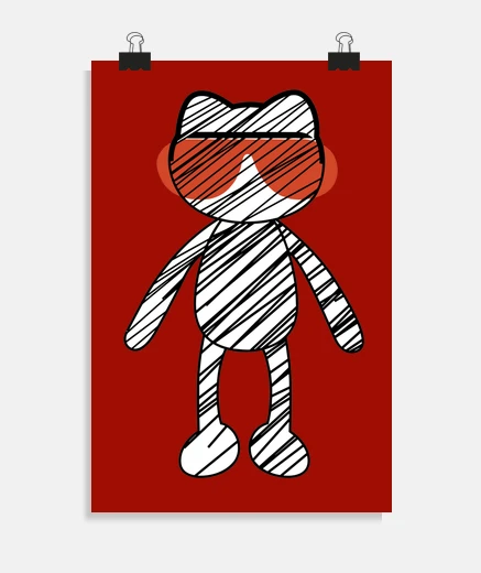 Poster gatto o pin a ray