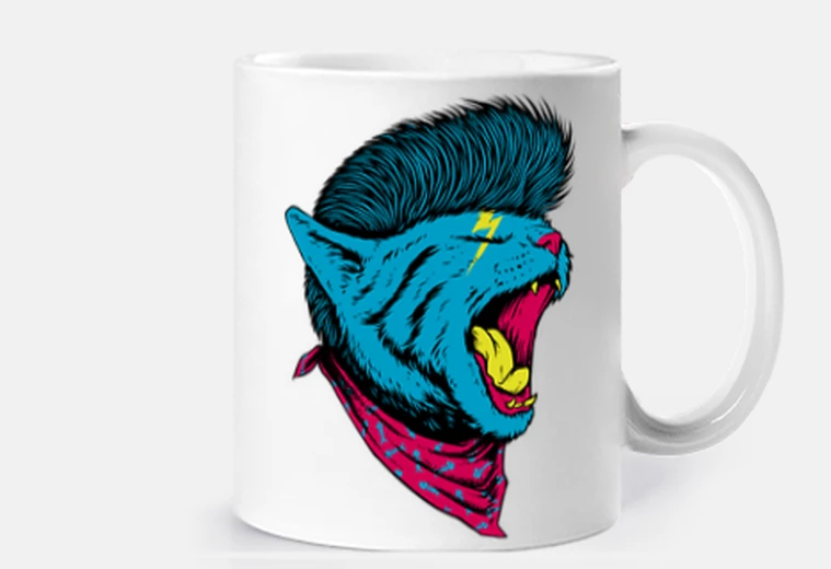 Tazza gatto punk