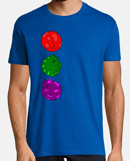 T-shirt gatto rotondo verticale
